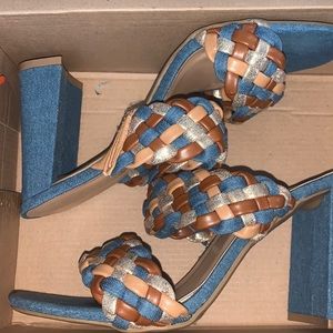 Denmin multi color heels